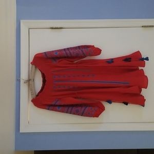 Ranna Gill Embroidered Off The Shoulder Dress